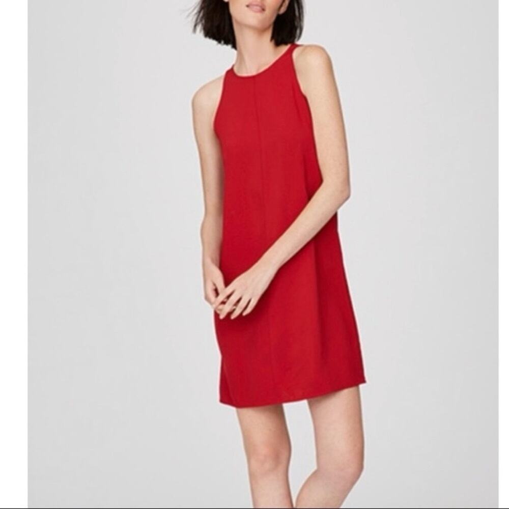 Everlane red Japanese goweave high neck tank dress